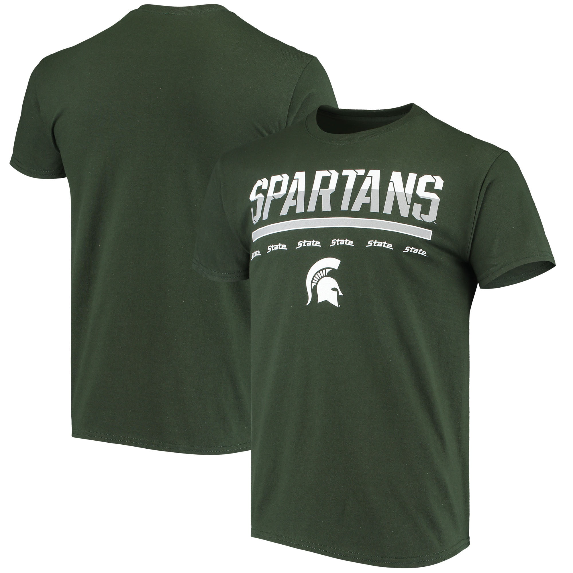 Men's Green Michigan State Spartans Lined T-Shirt - Walmart.com
