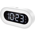 thumbnail image 1 of Reloj despertador digital LED con repetición, luz nocturna, atenuador de brillo de 0-100%, volumen de alarma ajustable para dormitorio, mesita de noche, escritorio, estantería., 1 of 5