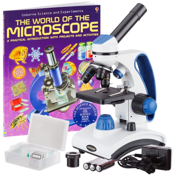 Microscopio AmScope M162C-2L-PB10-WM 40X-1000X Luz Dual