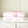 thumbnail image 3 of Pink Bow Bed Blanket,Initial Letter D Chic Romantic Flannel Blanket for Room Decor,Princess Style Bowknot Love Hearts Girly Fairy Fleece Blanket ,Super Soft Blanket,Throw 50"x60", 3 of 6