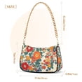 thumbnail image 3 of FORMRS Womens Shoulder Bag with Chain Strap Clutch Purse Cute Tote Handbag, Orange Japanese Flowers Pattern, 3 of 7