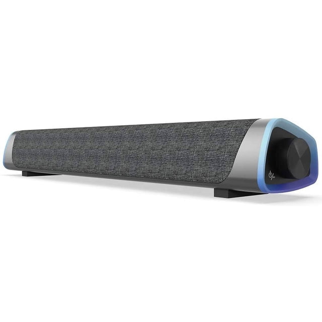 Barre de Son Compacte avec Lumières Réglables et Son Ambiophonique pour Ordinateurs Portables/bureaux Haut-Parleurs PC RGB Alimentés par USB