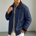 thumbnail image 6 of Lutiedan Mens Button down Jackets Fall Lightweight Vintage Barn Jacket Long Sleeve Corduroy Lapel Outwear with Pockets S-XXL, 6 of 7