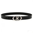 thumbnail image 2 of Only Moment Womens Belts Star Buckle Aluminum Alloy Retro Elastic Skinny Belt for Ladies Black,One Size, 2 of 5