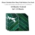 thumbnail image 2 of Alwayspon 10 Sheets 3D Wall Tile Stickers for Kitchen Bathroom and Durable Design 114 X 9 Inch Dark Green, 2 of 3