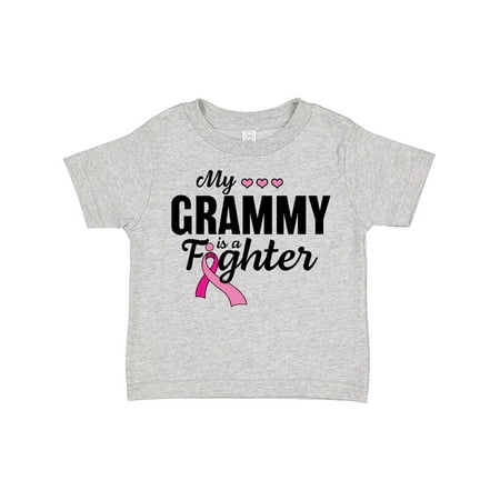

Inktastic Breast Cancer Awareness My Grammy is a Fighter Gift Toddler Boy or Toddler Girl T-Shirt