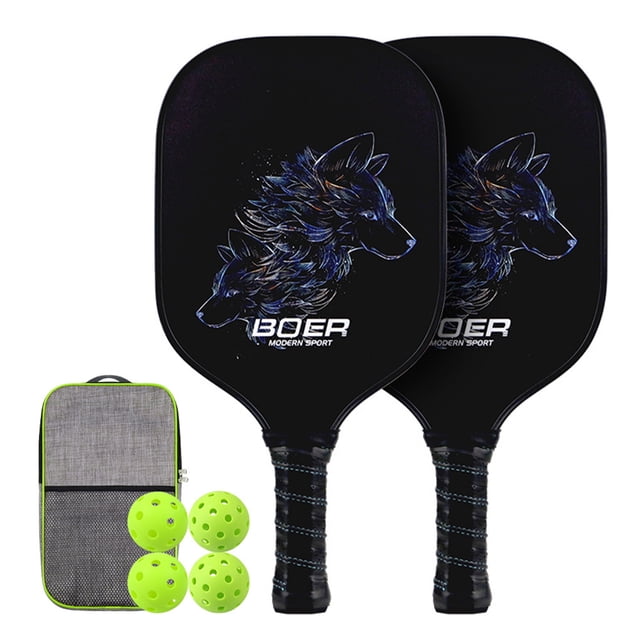 Juego de Pickleball con 2 paletas de Pickleball, 4 pelotas de Pickleball y