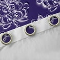 thumbnail image 4 of Manfei Victorian Flower Blackout Curtains Set of 2 (52x84 Each),Vintage Damask Floral Window Curtains,Purple White Curtains and Drapes For Men Women,,Lightweight Room Decorative, 4 of 6