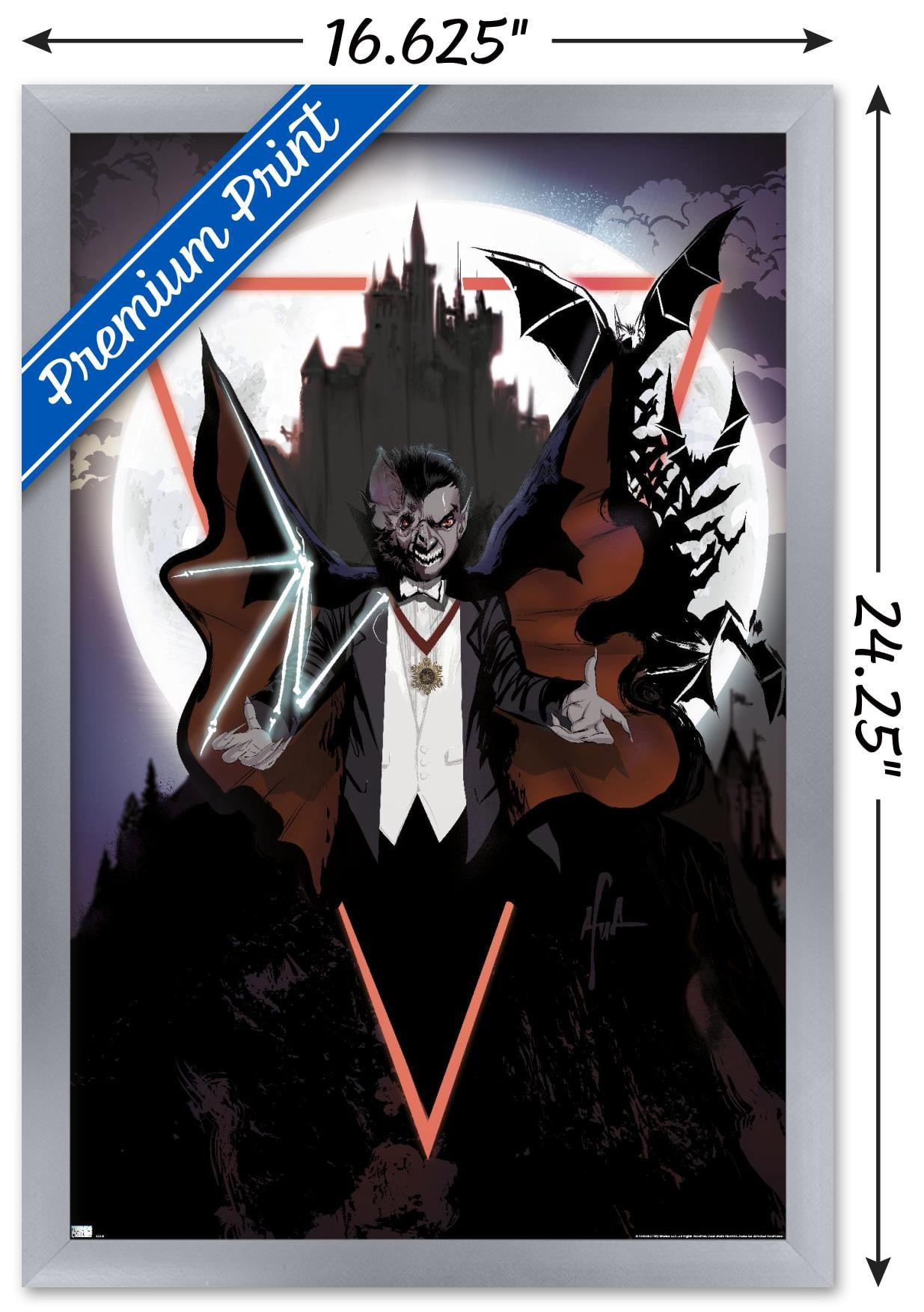Dracula - Illustration Wall Poster, 14.725" x 22.375" Framed