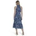 thumbnail image 5 of Falling Flowers Women's Mock Neck Sleeveless Midi Dress, Sizes XS-XL, 5 of 7