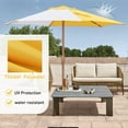 thumbnail image 5 of Autlaycil 7.5ft Patio Umbrella, Sun Shelter UV Protection Sunshade for Market, Beach, Patio, Pool, Garden Backyard (Yellow and White), 5 of 7