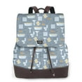 thumbnail image 1 of Disketp Blue Bathroom Mochila de Cuero para Mujer, Bolso de Espalda Antirrobo con Estilo para Viaje, Trabajo y Uso Diario, 1 of 4