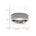 thumbnail image 6 of White Stainless Steel Ring Band Wedding Mesh Base with center 8mm, 6 of 6