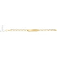 thumbnail image 5 of Floreo 10k Yellow Gold 8.5mm or 10mm Solid Pave Curb Personalized Engraved Name Bar Custom ID Bracelet, 5 of 5