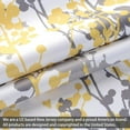 thumbnail image 5 of DriftAway Leah Abstract Floral Blossom Ink Painting Window Curtain Valance Rod Pocket 52" Wx 14"L+2" Header Golden Yellow Gray 1 Pack, 5 of 8