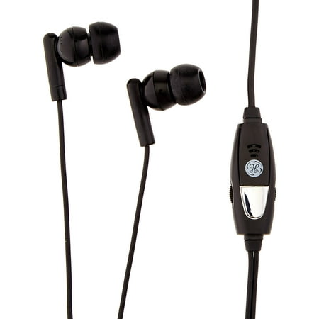 General Electric Voip In-Ear Stereo Headset - Earbuds with Microphone, Black (New Open Box)