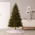thumbnail image 6 of Bingfone Christmas Tree Skirt Mat Christmas Decoration Interior 48" -Pink Checkboard, 6 of 6