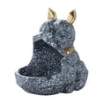thumbnail image 1 of Cenicero de Shar Pei con diseño geométrico de animales de dibujos animados, adorno decorativo coleccionable para el hogar. gris, 1 of 8