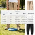 thumbnail image 3 of Childrens Solid Color Elastic Waisted Work Pants With Pockets For Adults Casual And Comfortable Pants, 3 of 9