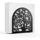 thumbnail image 1 of Servilletero, caja de almacenamiento de metal con diseño de árbol y pájaro, soporte de almacenamiento de papel de mesa de acero inoxidable con tapete antideslizante para encimera, cocina, mesa de com, 1 of 5