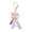 A, variant on Initial Keychain Letter Keychain, Glitter Resin Letter Keychain with Butterfly Tassel, For Bag Car Key, Purple