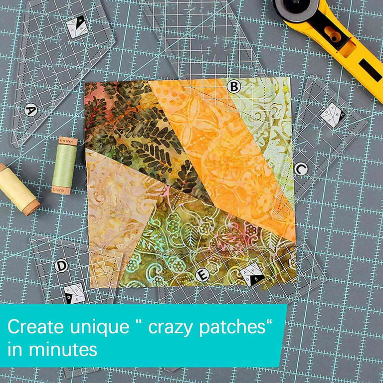 Quilting Rulers and Templates, 5Pcs Creative Cutting Template Quilt
