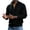 Black, variant on Men's Quarter Zip Ribbed Sweater — Mock Neck Long Sleeve Pullover Top with Metallic Logo Patch Regular Fit Casual Autumn Winter Jumper for Work and Outdoor Adventures