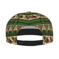 thumbnail image 2 of Zufioo Dark Green Vintage Corn Pattern Print Flat Brim Baseball Cap, Sun Protection, Sweat Absorption, Adjustable Sports Cap, Suitable for Men and Women in All Seasons, 2 of 7