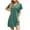 Green, variant on Summer Dresses for Women V-Neck Short Sleeve Sundresses Solid Color Casual Beach Everyday Vacation T-Shirt Loose Dress
