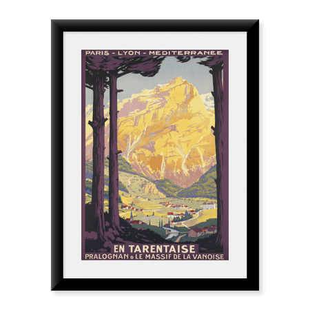 Framed Art Print, France Tarentaise Vintage Travel Poster 1920 by Vintage Travel Poster, 17-7/8" x 21-7/8"