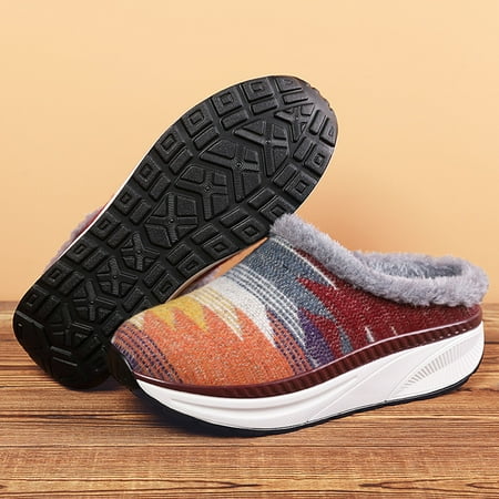 

Fridja Women Winter Shoes Flying Woven Slippers Thick Sole Outdoor Comfort Leisure Warm Shoes