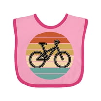 Inktastic Bicycle Vintage Cyclist Sunset Boys or Girls Baby Bib