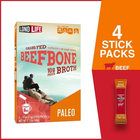 Lonolife Beef Bone Broth - 4 Pack Stick Packs