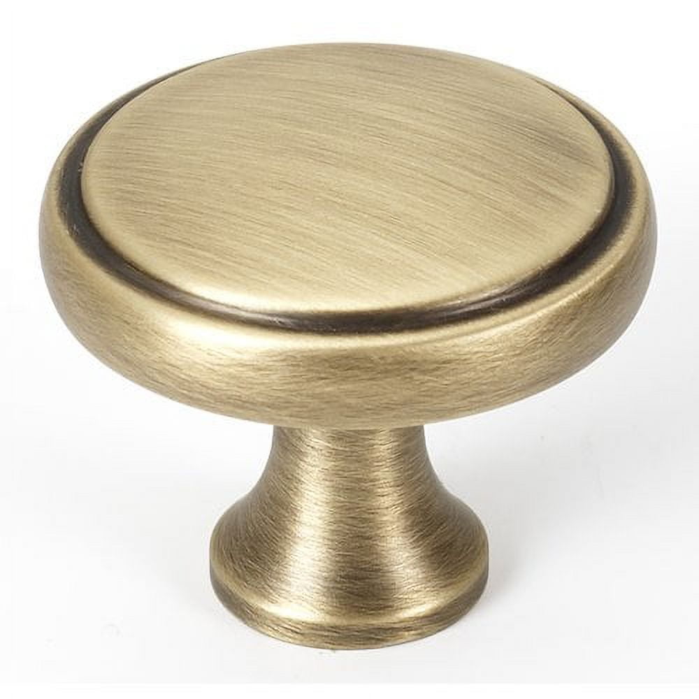 Alno A980-14-PB Royale 1-1/4" Solid Brass Stepped Round Mushroom Cabinet Knob / Drawer