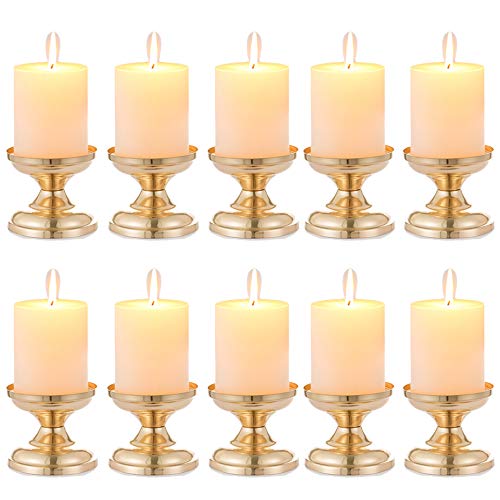 3 Holiday Décor Formal Events Candlestick Holders Gold Vintage Candle Holders Candlelight Dinner Decor for Dinning Party Wedding Church
