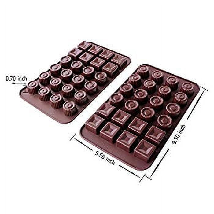 AFINSEA 3Pcs Square Caramel Candy Mold Silicone, 40-Cavity Gummy Silicone  Molds for Fat Bombs, Chocolate Truffles Mold for Hard Candy, Ice Cube,Jelly