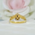 thumbnail image 5 of Natural Black Pearl Wedding Ring, Delicate Women CZ Diamond Stacking Ring, Yellow Gold Plated Bridesmaid Jewelry Promise Gift Ring For Women, 5 of 5