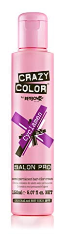 Crazy Color Semi Permanent Hair Color Cream, 150ML (Cyclamen)