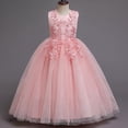 thumbnail image 5 of Vestido de novia largo para niños Vestido de princesa de malla abullonada Vestido de niña de 3 a 15 años Vestido de niña para niños Vestido de niña, 5 of 5