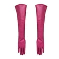 thumbnail image 2 of Gants Roses Mitaines Longues en Cuir pour Femmes 50cm sur Imitation Cuir PU Couverture de Bras Mode, 2 of 4