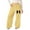 A01-Yellow, variant on LRen Girls Baggy Sweatpants Bow Drawstring Wide Leg Y2k Sweat Pants Casual Loose Athletic Joggers Preppy Back To School Clothes with Pockets,Black,4-5 Years
