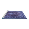 thumbnail image 2 of Ahgly Company Machine Washable Indoor Square Persian Blue Traditional Area Rugs, 3' Square, 2 of 4
