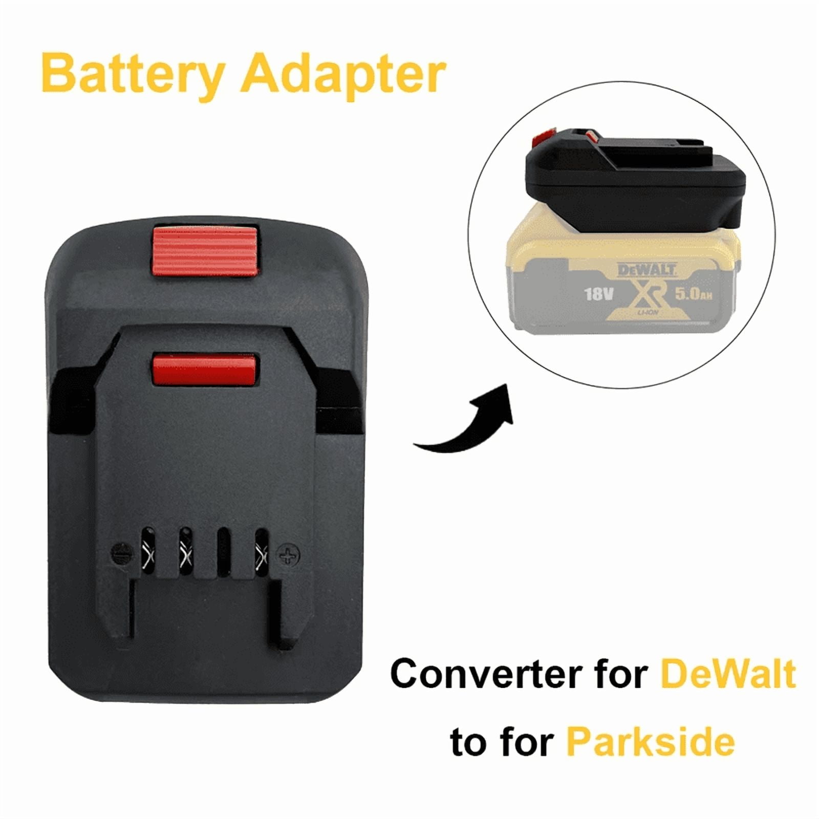 NEW Battery Adapter Converter for De*walt 18V Lithium Battery to for Lidl Park*side X20V Li-Ion Power Tool
