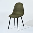 thumbnail image 6 of Homy Casa Set of 4 Dining Chair Mid Century Modern Kitchen Dining Room Upholstered Chairs with Metal Legs for Home Bedroom Vanity Room, Green, 6 of 9