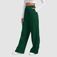 thumbnail image 4 of BRDFRL Women’s 2025 Fall Fleece Lined Winter Sweatpants Open Bottom Lounge Pants Athletic Joggers for Teen Girls Dark Green L, 4 of 7