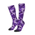 thumbnail image 2 of Women's Knee High Socks Purple Camouflage Thermal Soft Knee Long Socks, 2 of 7