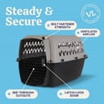 thumbnail image 5 of Vibrant Life Small Plastic Hard-Sided Pet Carrier, Black and Gray, 15 lb Limit, 5 of 11