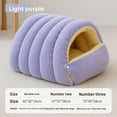 thumbnail image 6 of Removable and Washable Winter Closed-Off Cat Bed, Cotton Cat Bed, Cotton Soft Cozy Sleeping Nest, Comfortable Warm Secure Snuggle Hut for Cats, Closed-Off Plush Cats Cave for Pet Comfort, 6 of 8