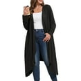 thumbnail image 4 of Cueply Women's Plus Size Cardigan Lightweight Long Sleeve Maxi Long Knitted Tops Open Front Sweater, 4 of 6