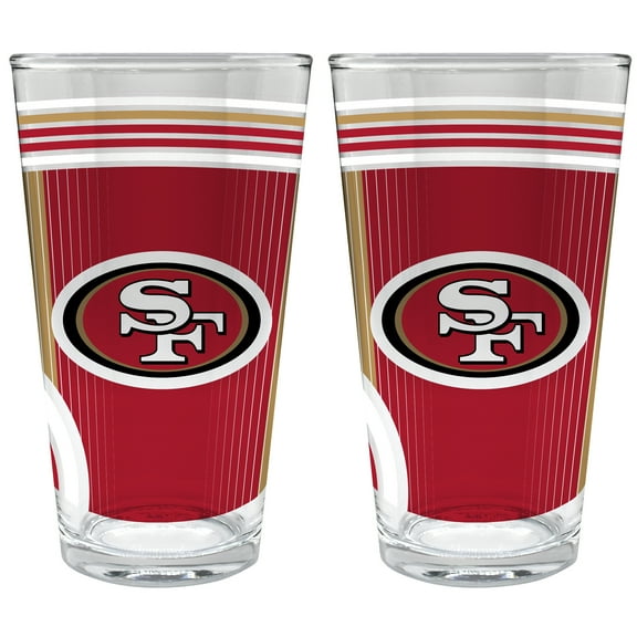 San Francisco 49ers Two-Piece 16oz. Pint Glass Set